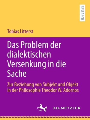cover image of Das Problem der dialektischen Versenkung in die Sache